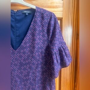 Madewell Navy Patterned A-Line